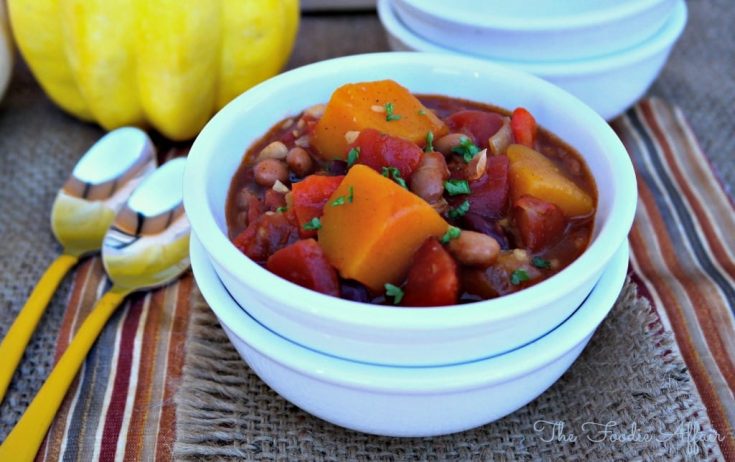 Vegetarian Chili - Three Beans with Butternut Squash | The Foodie Affair