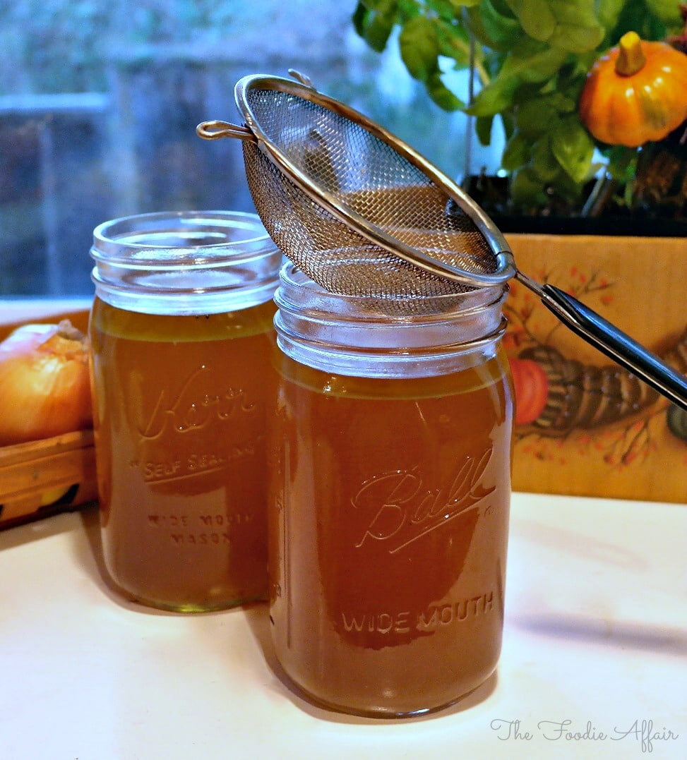 Slow Cooker Turkey Stock Recipe from Leftovers