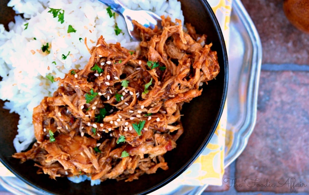Honey Garlic Shredded Chicken - The Foodie Affair