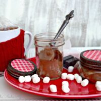 Hot Cocoa Mix Recipe displayed on a red serving tray