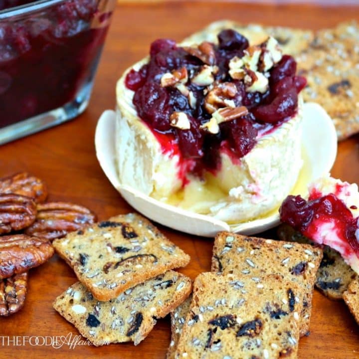 Baked Brie with Cranberry Sauce - The Foodie Affair