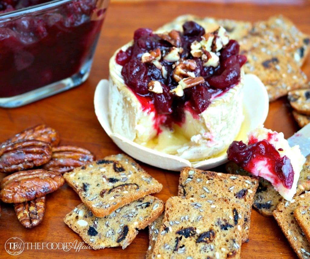 Baked Brie with Cranberry Sauce Recipe