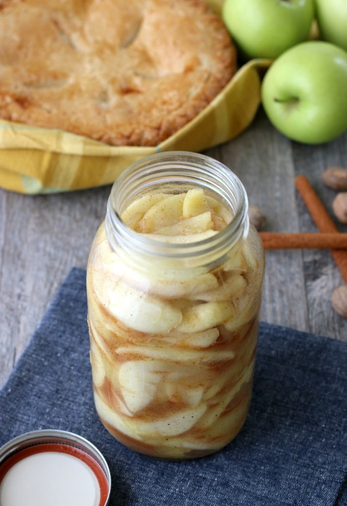 The freezer apple pie filling goes into canning jars so nicely!