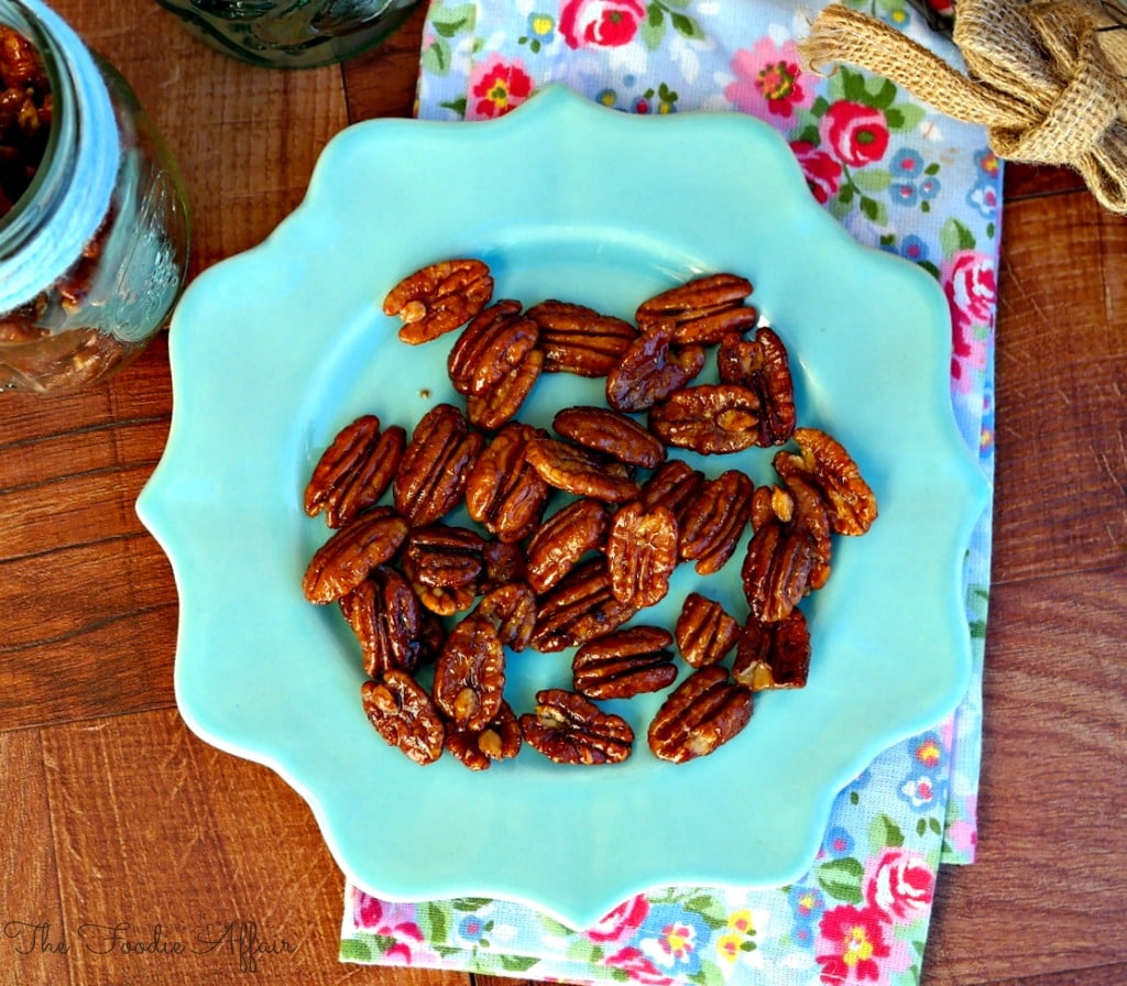 Maple Glazed Pecans for food gifts or snacking on