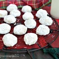 Mexican Wedding Cookies on a backing rack