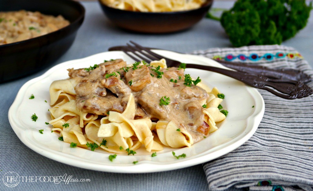 Beef Stroganoff Lightened Up - The Foodie Affair