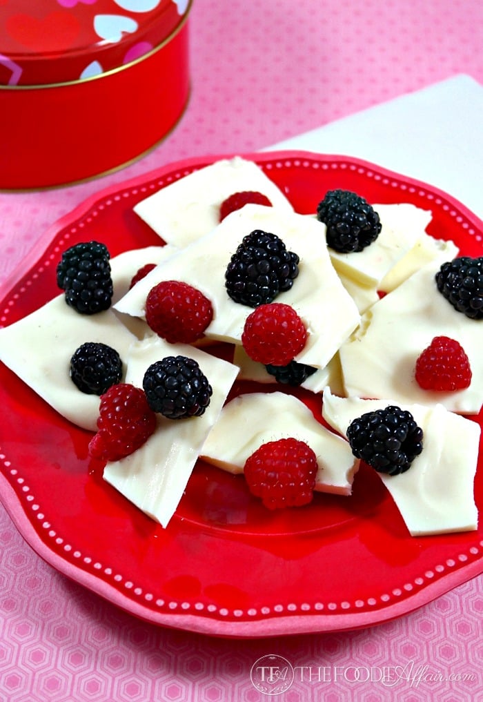 Fresh Berry White Chocolate Bark - The Foodie Affair