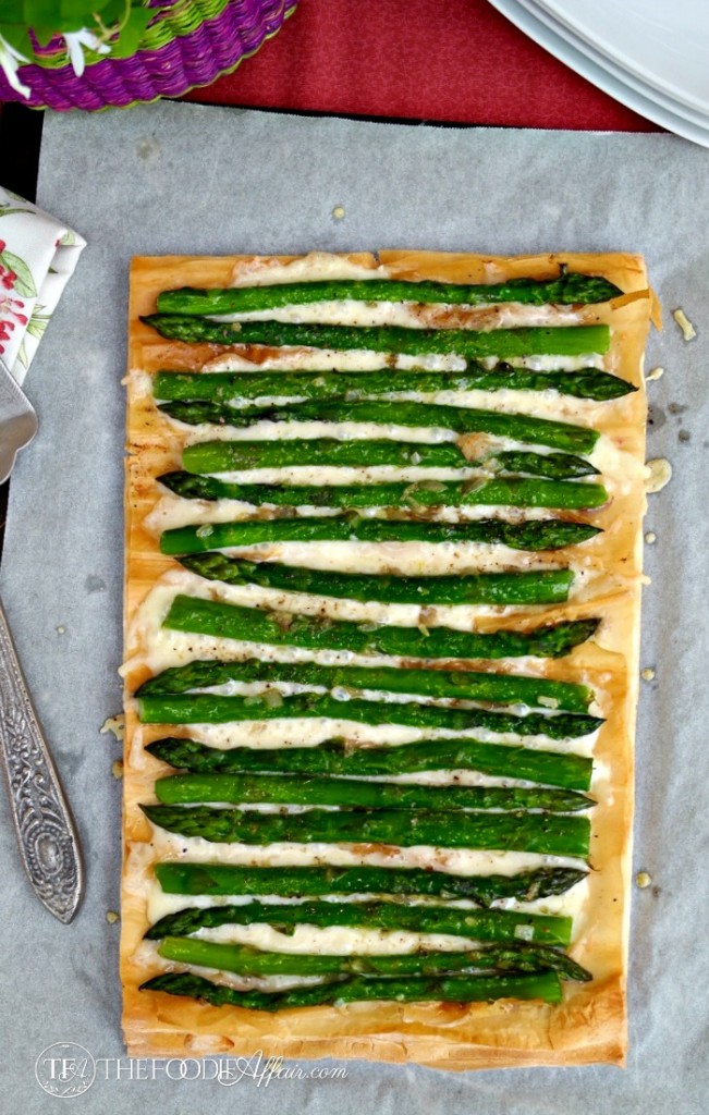 Asparagus Fontina Tart - The Foodie Affair