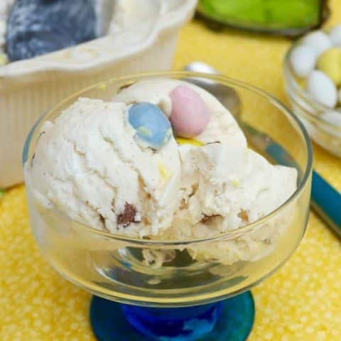 Cadbury Mini Egg Ice Cream with only a couple of simple ingredients #nocurn #Easter #recipe | www.thefoodieaffair.com