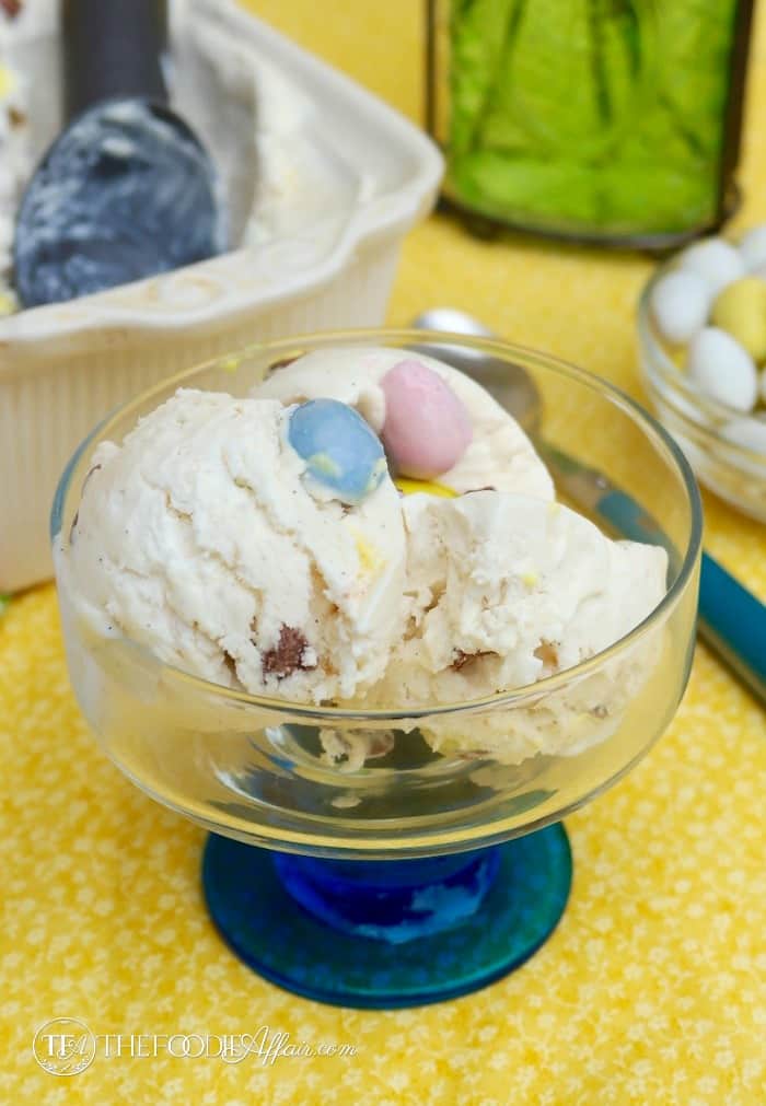 Cadbury Mini Egg Ice Cream {No Churn Recipe}