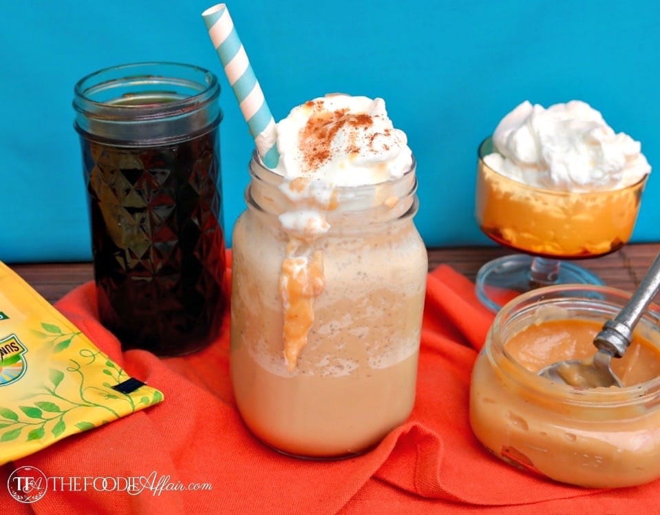 Frappe coffee drink in mason jars