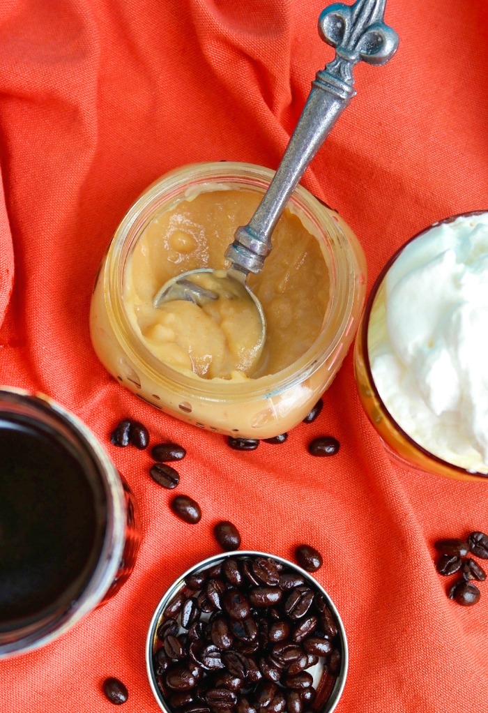 homemade dulce de leche for ice coffee drink