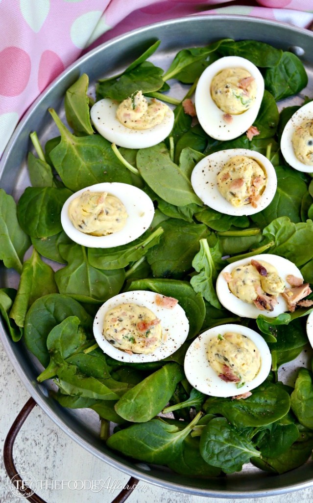 Smoked Salmon Deviled Eggs - The Foodie Affair