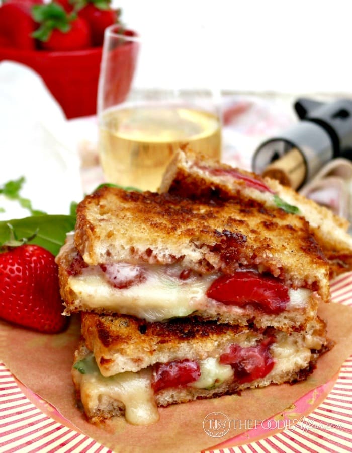 Strawberry Balsamic Brie Grilled Cheese - The Foodie Affair