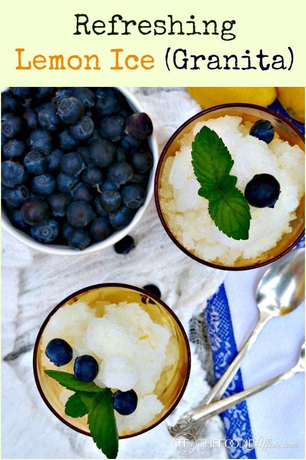 Lemon Ice (Granita) - The Foodie Affair