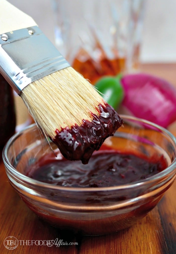 Blueberry Bourbon Barbecue Sauce - The Foodie Affair