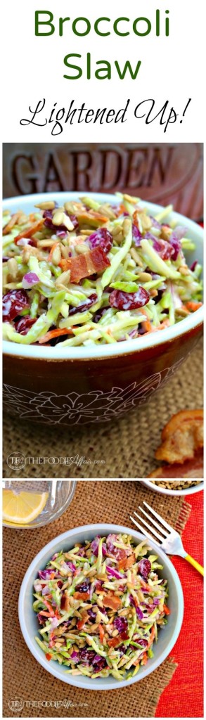 Broccoli Slaw Lightened Up - The Foodie Affair