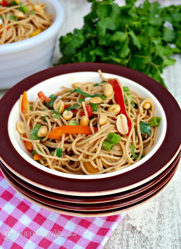 Whole Wheat Pasta with Peanut Sauce