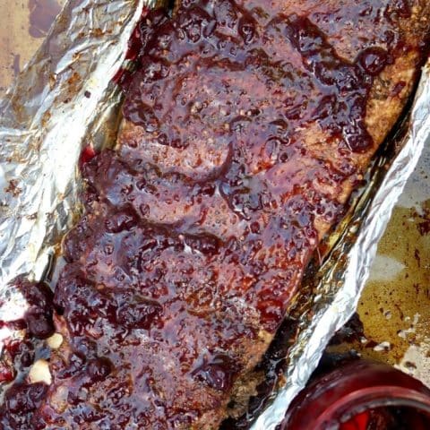 Easy oven baked ribs on a baking sheet