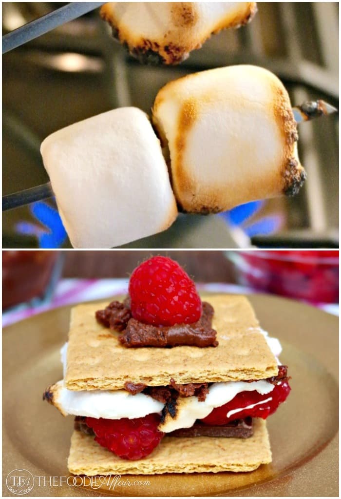 This delicious dessert isn't just for kids! Try Raspberry Smores made with with fresh berries - The Foodie Affair