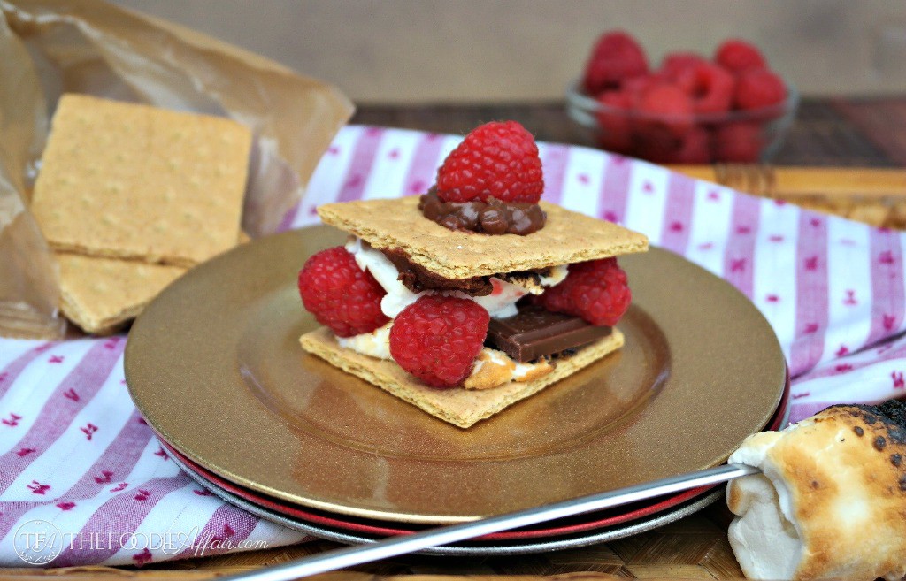 This delicious dessert isn't just for kids! Try Raspberry Smores made with with fresh berries - The Foodie Affair