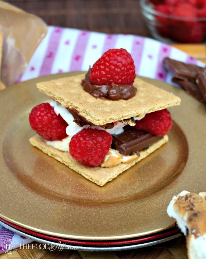 This delicious dessert isn't just for kids! Try Raspberry Smores made with with fresh berries - The Foodie Affair
