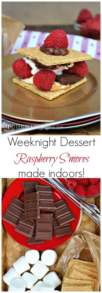 Raspberry S'mores with fresh Raspberries made indoors! The Foodie Affair