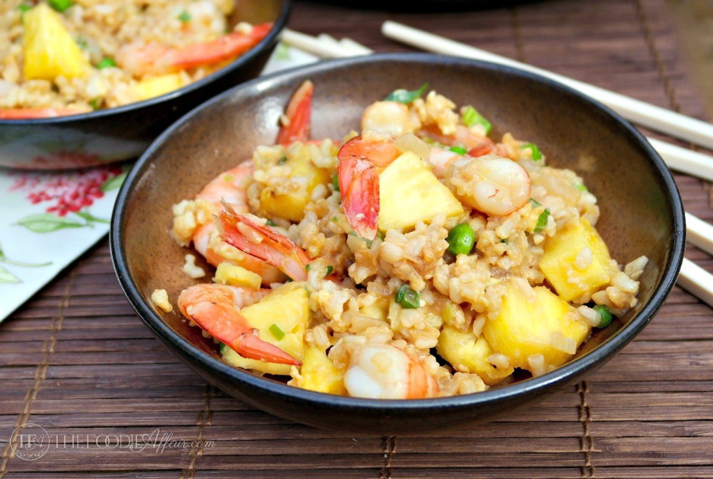 Quick and Easy Shrimp and Pineapple Fried Rice made - The Foodie Affair