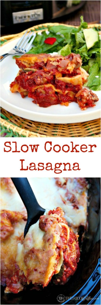 Easy Lasagna made in the slow cooker - The Foodie Affair