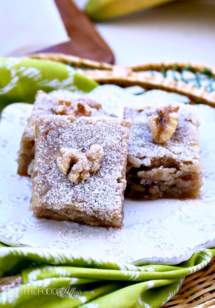 Banana Walnut Bars {Vegan}