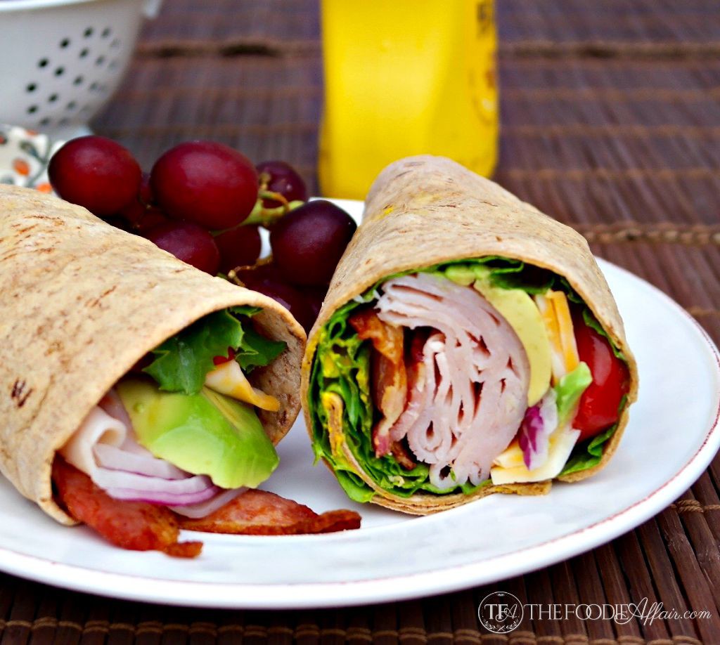 Turkey wrap sandwich with honey mustard sauce - The Foodie Affair