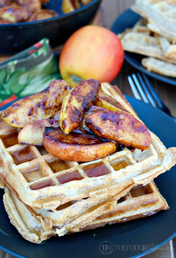 Whole Wheat Waffles With Apple Spice Topping