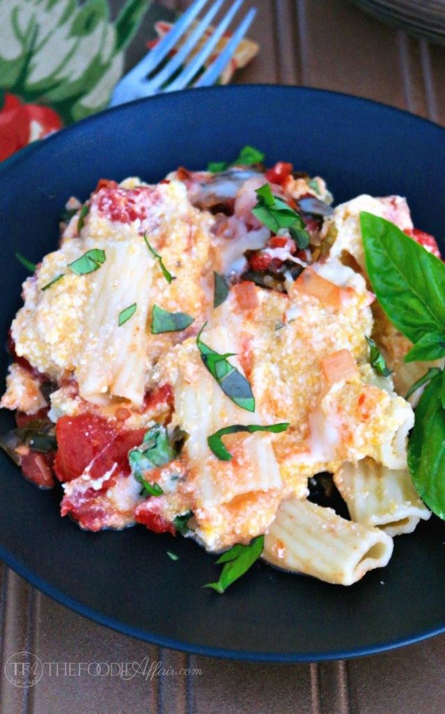 Tasty Butternut Squash Pasta Bake with pureed squash folded into ricotta cheese and sage adding delicious flavor! The Foodie Affair