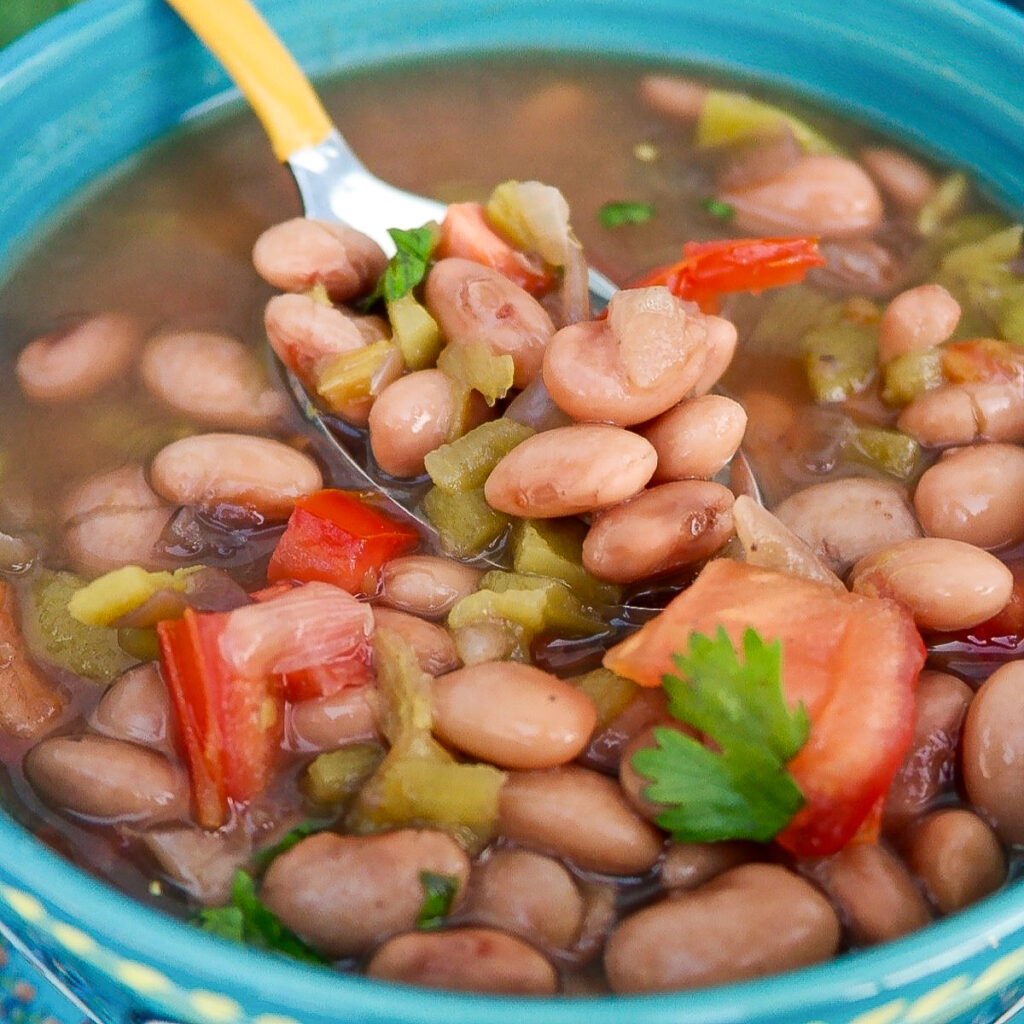 Mexican beans made in a crock pot.