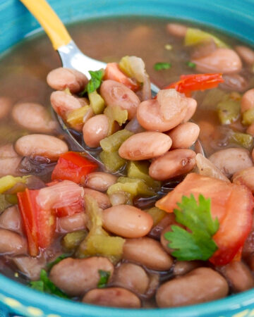 Mexican beans made in a crock pot.