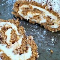 Pumpkin Cake Roll with Pecans #cake #fall #recipe #pumpkin | thefoodieaffair.com