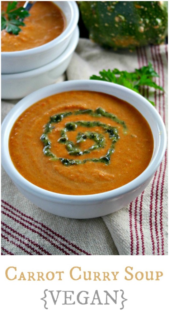 Simple and flavorful vegan Carrot Curry Soup is made with a coconut milk! The Foodie Affair