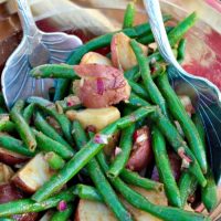 Serve this Green Bean and Potato Salad cold or at room temperature.