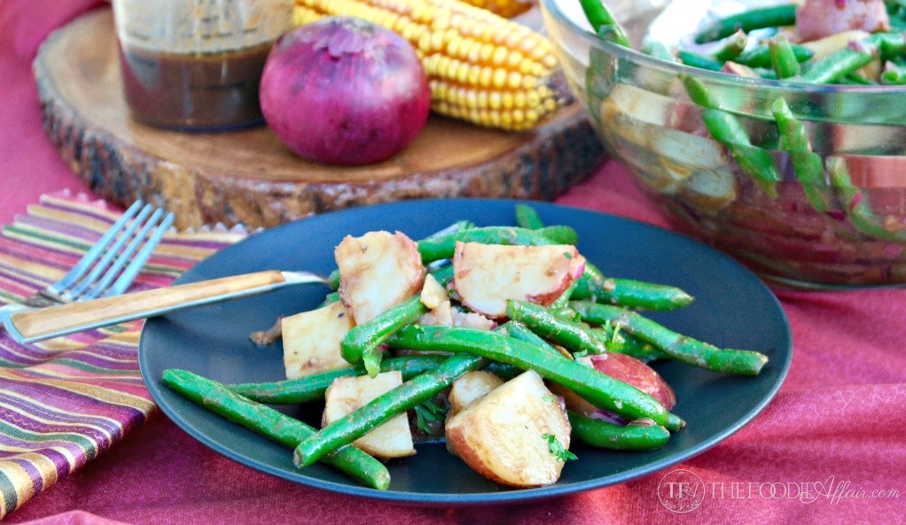 Serve this Green Bean and Potato Salad cold or at room temperature. The balsamic-dijon dressing adds a tasty layer of flavor that gets better the longer it melds together! The Foodie Affair