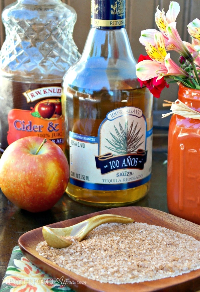 Cozy up with an Apple Cider Margarita this Fall! This classic cocktail is a delicious mix of tequila, orange liquor and apple cider. The Foodie Affair