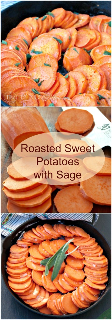 Tasty roasted sweet potatoes with sage, butter and honey make a delicious side dish to any Autumn meal. The Foodie Affair
