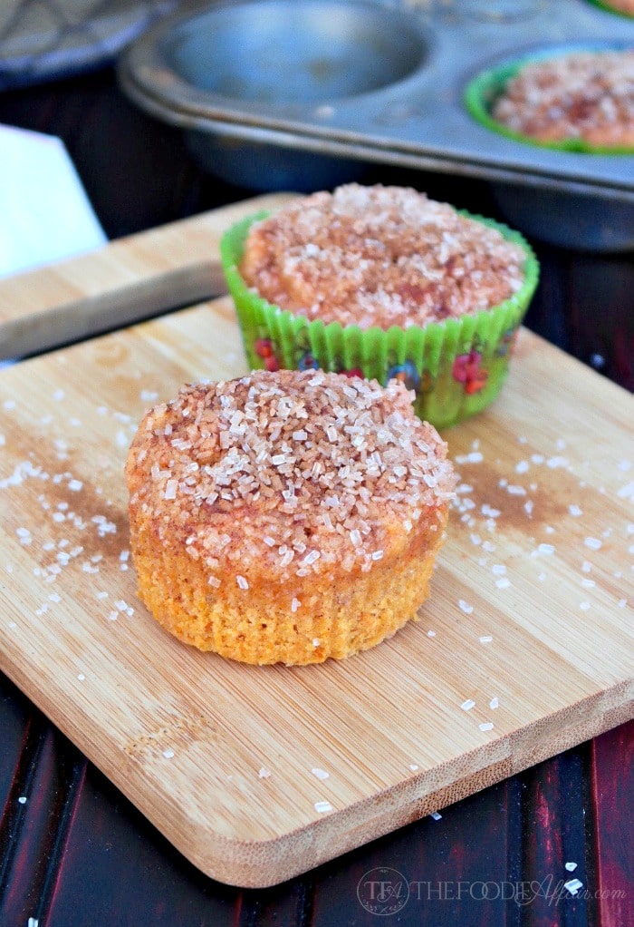 Sweet Potato Muffins on a cutting board