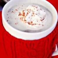 Frozen Whipped Cream disks topped on a hot beverage