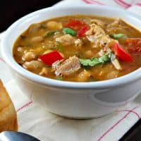 This crowd pleasing White Bean Chili with leftover Turkey is low fat, filling and packed with flavor! The Foodie Affair