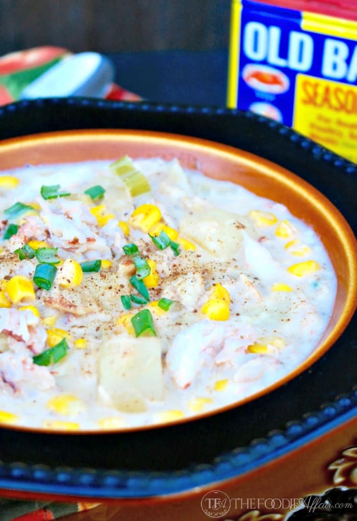 Corn and Crab Chowder is a creamy and simple dish that is on the table in 30 minutes! The Foodie Affair