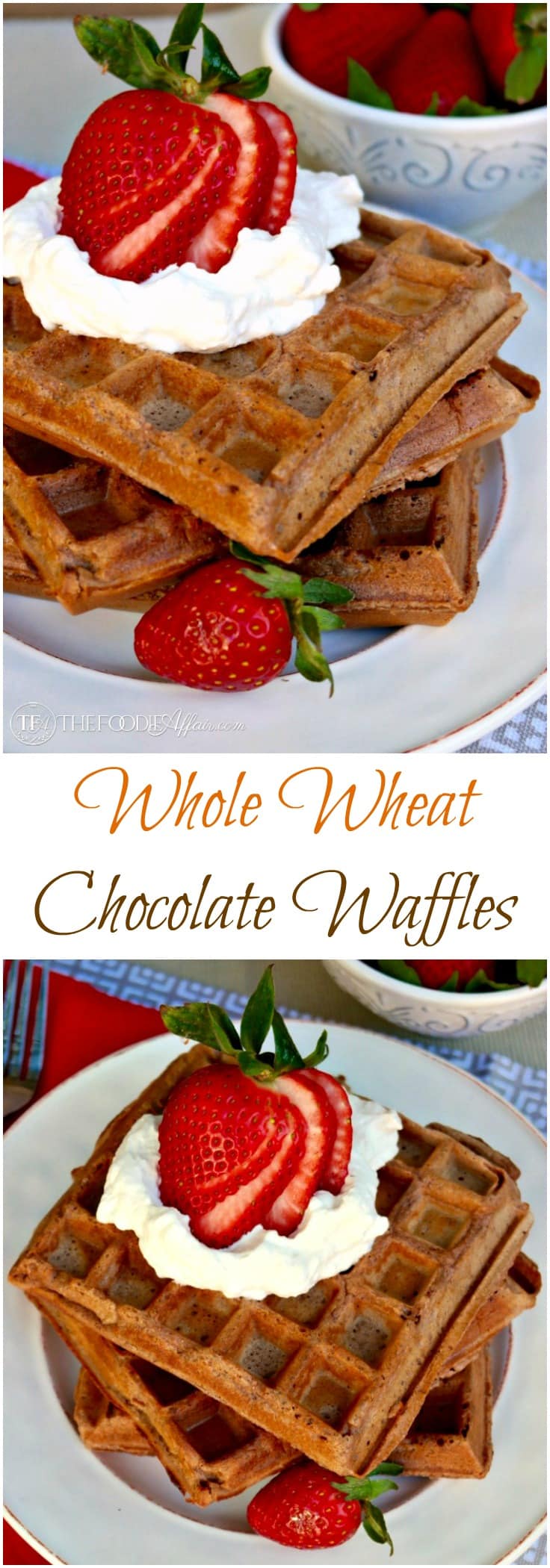 Chocolate Waffle Recipe with Whole Wheat Flour and Almond Meal