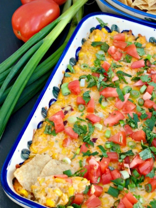 Baked Hot Cheesy Corn Dip Story