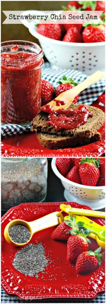 Easy Strawberry Chia Seed Jam is made without refined sugar and takes less than 15 minutes to make! Chia is a nutritional powerhouse adding protein, fiber and Omega-3s to your diet. The Foodie Affair