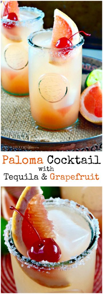 Refreshing Paloma Cocktail made with fresh grapefruit juice, tequila and club soda! The Foodie Affair