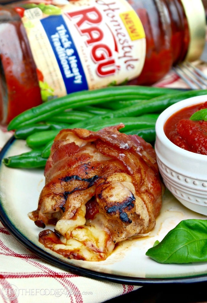 Bacon Wrapped Cheese Stuffed Chicken